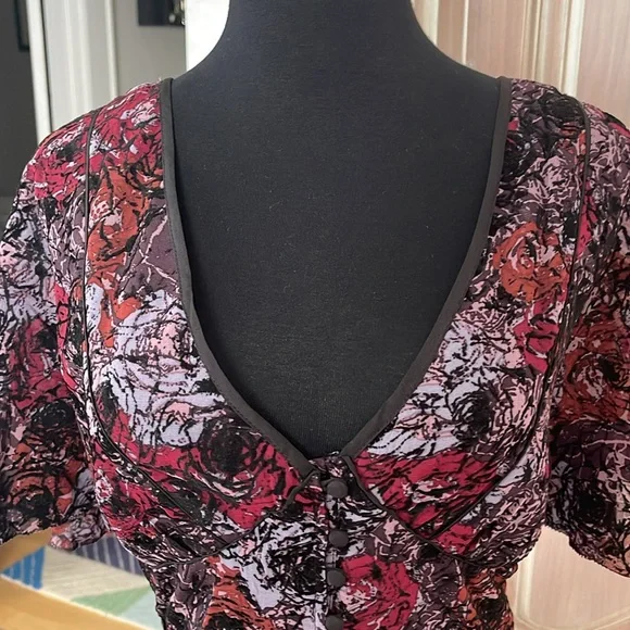 ❗️Last Chance❗️ Free People Perfect Dream Dress, Berry Combo - Picture 4 of 11